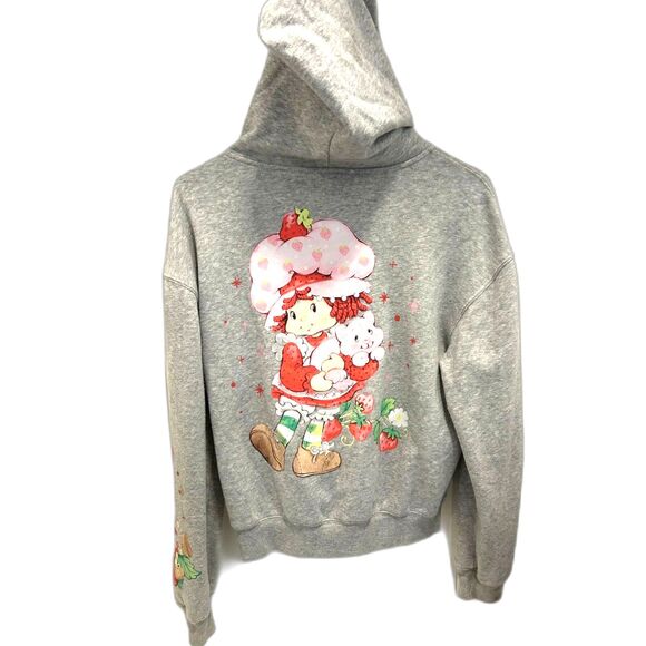 Strawberry Shortcake Gray Zip Sweatshirt - Size XS - Picture 1 of 6